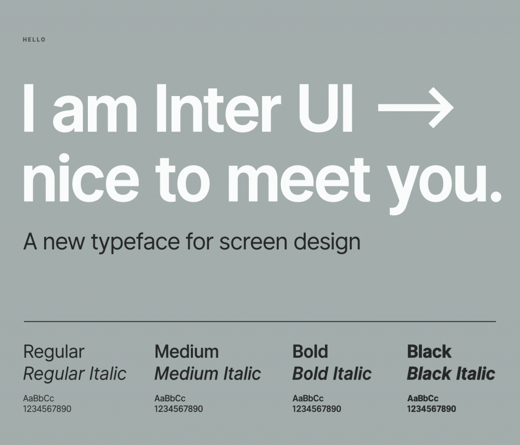 Inter UI Font Sample