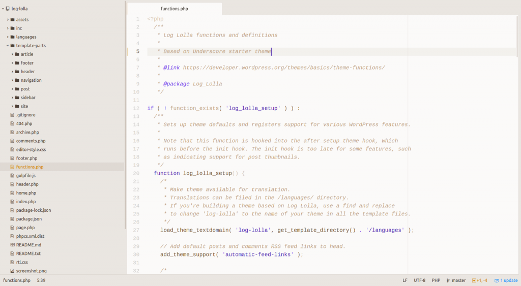 Log Lolla Code Structure Screenshot