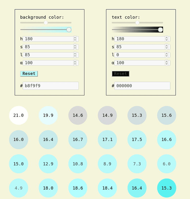 A monochromatic palette